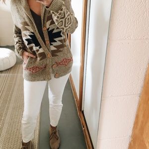 Uo Koto Southwestern Navajo Shawl Sweater